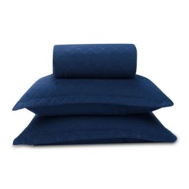 Kit Colcha Queen Versalhes Lisa Havan Casa 3 pçs - Midnight Blue