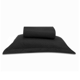 Kit Colcha Solteiro 100% Poli&eacute;ster Versalhes Havan Casa 2 Pe&ccedil;as - Preto