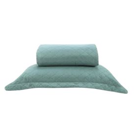 Kit Colcha Solteiro 100% Poli&eacute;ster Versalhes Havan Casa 2 Pe&ccedil;as - Verde