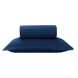 Kit Colcha Solteiro 100% Poli&eacute;ster Versalhes Havan Casa 2 Pe&ccedil;as - Midnight Blue