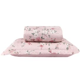 Kit Colcha Solteiro Versalhes Estampada Havan Casa 2 Peças - Rose
