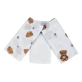 Kit Fralda Prime Havan Baby 3 Peças - Urso Azul