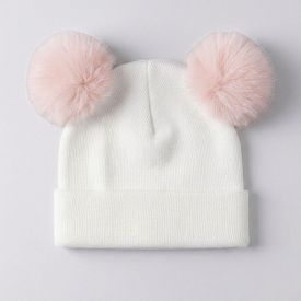 Kit Gorro e Luva Infantil Menina em Tricot Marmelada - OFF WHITE U