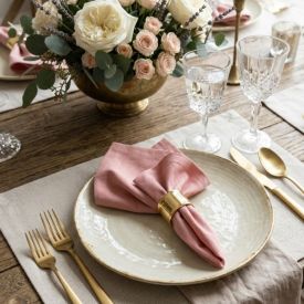 Kit Guardanapo Elegance Havan Casa 4 Peças - Rosa
