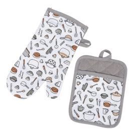 Kit Luva e Pegador de Panelas Napoli Jolitex - Cinza Utensílios