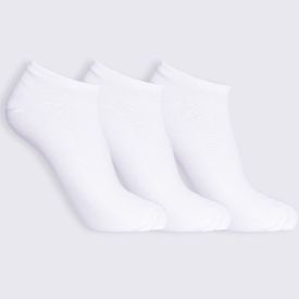 Kit Meia Juvenil 3 Pares Cano Invisível Hot Dog - Branco 34/38