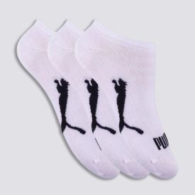 Kit Meia Infantil 03 Pares Invisível Puma Branco
