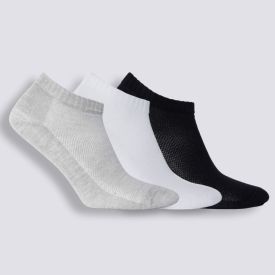 Kit Meia Masculina Com 3 Pares Cano Curto Telada Risk - Pto/Bco/Cza 39/43