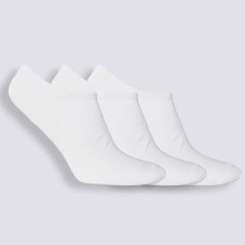 Kit Meia Masculina Com 3 Pares Cano Invisível Risk - Branco 39/43