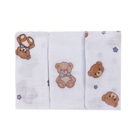 Kit Pano de Boca 3 Peças Prime Havan Baby - Urso Azul