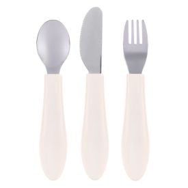Kit Talheres Buba Zoo 3 Peças - Off White