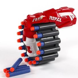Lan&ccedil;ador De Dardos Vermelho 20 Dardos Strike Guns Havan Toys - Vermelho