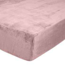 Lençol Avulso Solteiro com Elástico Plush Slip Havan Casa - Rosa Tule