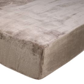 Lençol Avulso Solteiro com Elástico Plush Slip Havan Casa - Taupe