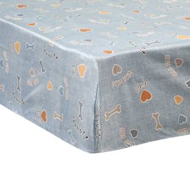 Len&ccedil;ol Avulso Solteiro Microfibra Havan Kids 1 P&ccedil; - Pets Azul