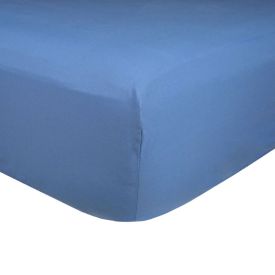 Lençol Solteiro com Elástico 100% Algodão Buona Fortuna - Azul Indigo