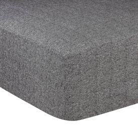 Len&ccedil;ol Solteiro Com El&aacute;stico Percal 100% Algod&atilde;o Buona Fortuna 1 P&ccedil; - Textura Preto
