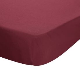 Lençol com Elástico Solteiro de Malha Paris - Vinho Blod