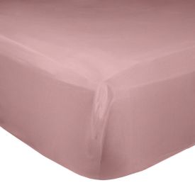 Lençol de Casal Percal Liso 100% Algodão Buona Fortuna  - Rosa Velho