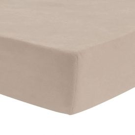 Lençol Queen com Elástico Avulso Plush Slip Havan Casa - Bege
