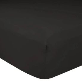 Lençol Queen Percal 100% Algodão Buona Fortuna - Preto Liso