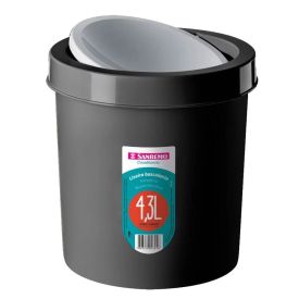 Lixeira Basculante 4,3 Litros Sanremo - Preto