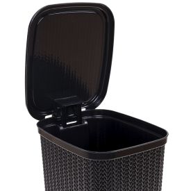 Lixeira Com Pedal Plasútil Trama 7 Litros - Preto
