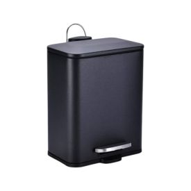 Lixeira Com Pedal Inox 5 Litros Mallana - Preto 