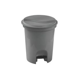 Lixeira Com Pedal Plasvale 13 Litros - Cinza