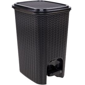 Lixeira Com Pedal Trama 12 Litros Plasutil - Preto
