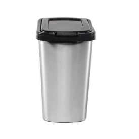 Lixeira Com Tampa De Plástico Label Arqplast 9L - Metalizada
