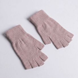 Luva Sem Dedo Feminina Em Tricot Boby Blues Ametista