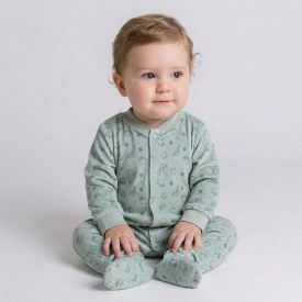 Macacão Bebê Menino Em Plush Com Pé Reversível Yoyo Baby