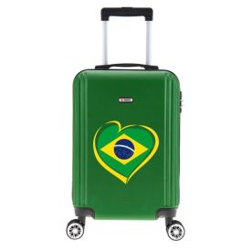 Mala de Bordo Tonin Verde Abs 360° Expansível - Coração