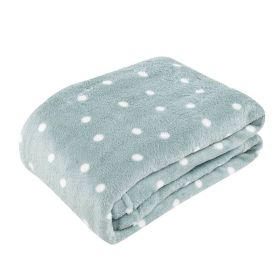 Manta de Bebê Microfibra 90X110 cm Havan Baby 1 Peça - Poá Aqua