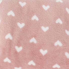 Manta de Bebê Microfibra 90X110 cm Havan Baby 1 Peça - Coração Rose