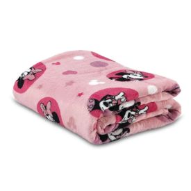 Manta Infantil Flannel 1,05M X 1,50M Disney - Minnie Star Rosa