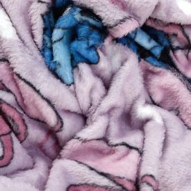 Manta Infantil Flannel 1,05M X 1,50M Disney -  Stitch e Angel Coração