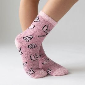 Meia Cano Longo Angel Chenille Disney - ROSA 34/38