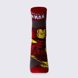 Meia Cano Longo Homem de Ferro Marvel - CINZA 39/43
