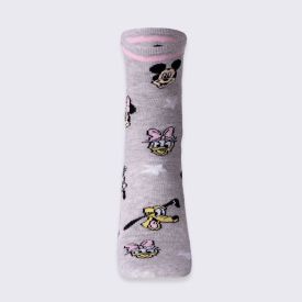 Meia Cano Longo Turma do Mickey Disney - CINZA 39/43