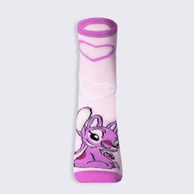 Meia Infantil Cano Longo Angel Disney Rosa