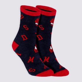 Meia Infantil Cano Longo Homem-Aranha Marvel Marinho