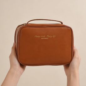 Necessaire com Duas Divisórias Alice Palucci - CARAMELO U