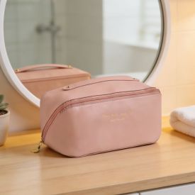 Necessaire Trapézio com Divisória Alice Palucci - NUDE U