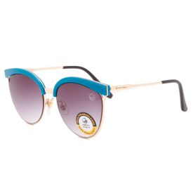 Óculos De Sol Feminino Redondo Degradê Cobra D'água  - Fumê Degradê