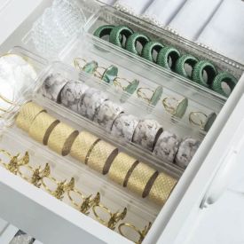 Organizador De Gavetas Clear Ou 30Cm - Natural