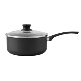 Panela Aluminio Antiaderente Com Tampa De Vidro Magnific Panelux 18Cm - Grafite