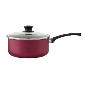 Panela Antiaderente com Tampa de Vidro Magnific Panelux 16Cm - Cereja
