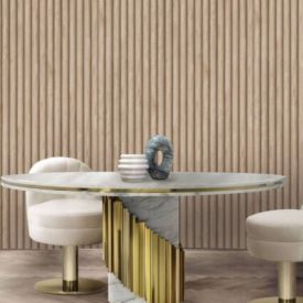 Papel de Parede Decorativo 9,5Mx53 cm Havan Casa - Ripado Taupe
